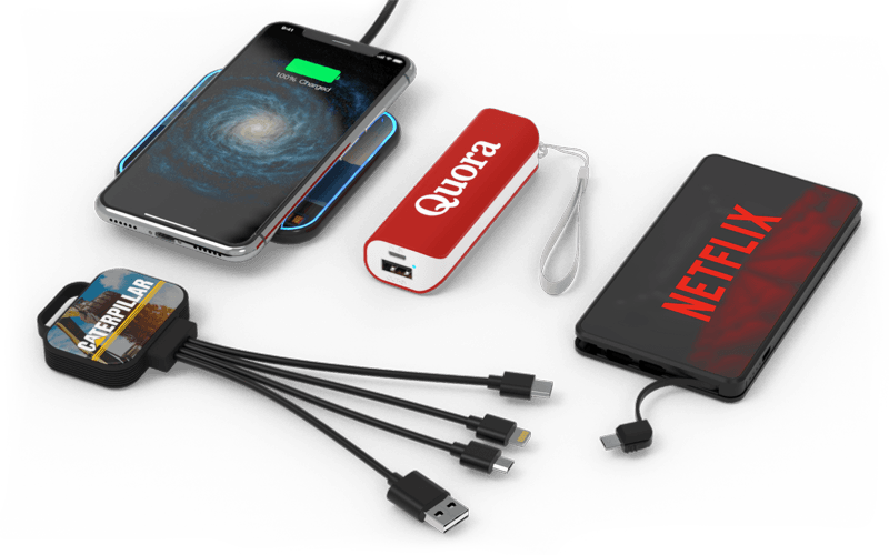 Custom Power Banks and<br> Wireless Phone Chargers